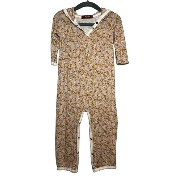 Milkbarn Floral Hooded Romper, 12-18M - Picture 1 of 3